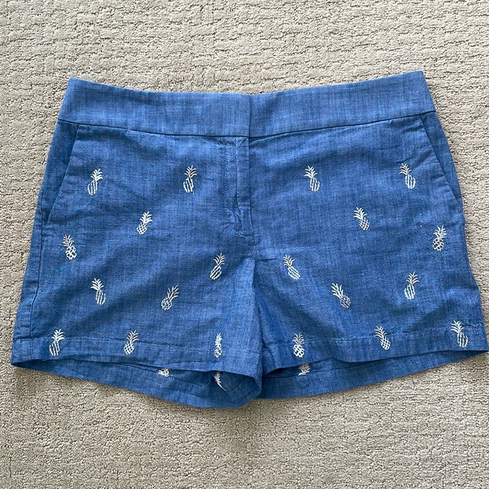 LOFT blue pineapple shorts